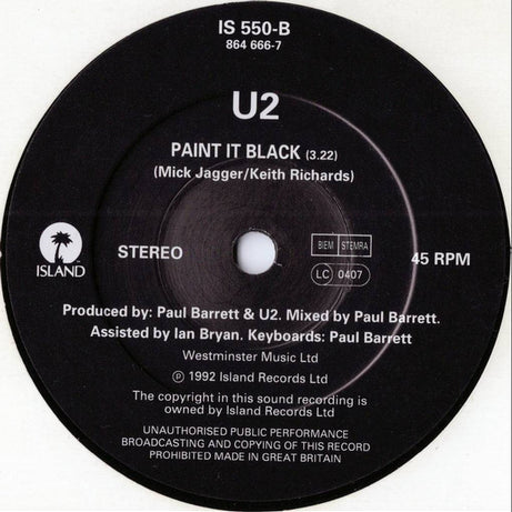 U2 : Who's Gonna Ride Your Wild Horses (7", Single, Pap)