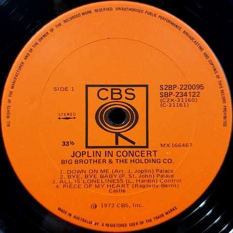 Janis Joplin : Joplin In Concert (2xLP, Album, Gat)