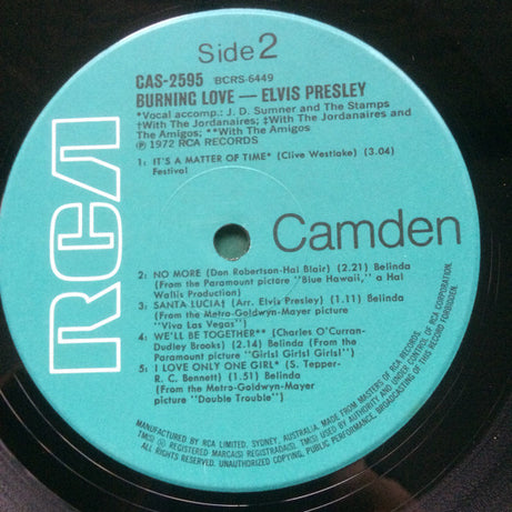 Elvis Presley : Burning Love And Hits From His Movies (LP, Comp)