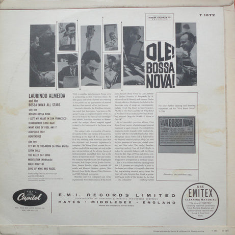Laurindo Almeida & The Bossa Nova Allstars : Ole! Bossa Nova! (LP, Album, Mono)