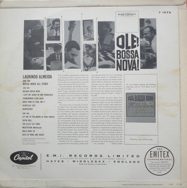 Laurindo Almeida & The Bossa Nova Allstars : Ole! Bossa Nova! (LP, Album, Mono)