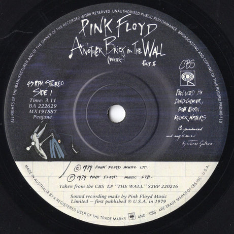 Pink Floyd : Another Brick In The Wall (Part II) (7", Single, Pen)
