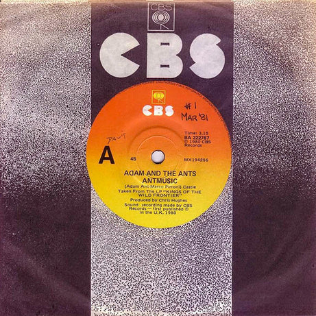 Adam And The Ants : Antmusic (7", Single)