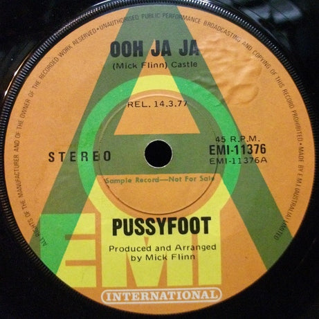 Pussyfoot : Ooh Ja Ja (7", Single, Promo)