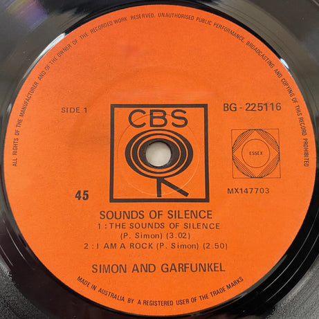 Simon & Garfunkel : Sounds Of Silence  (7", EP, Mono)