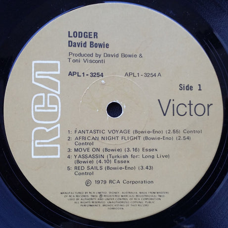 David Bowie : Lodger (LP, Album)