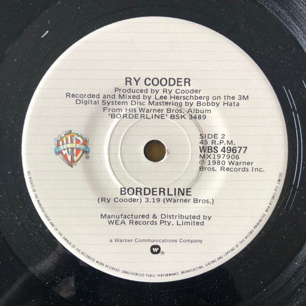 Ry Cooder : The Girls From Texas (7", Single)