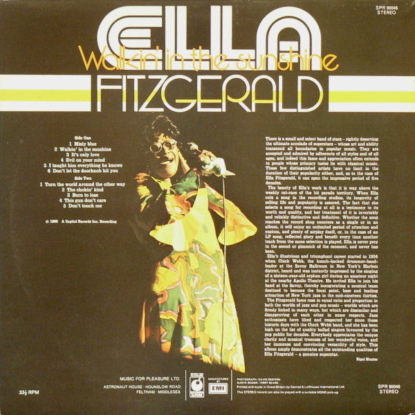 Ella Fitzgerald : Walkin' In The Sunshine (LP, Album, RE)