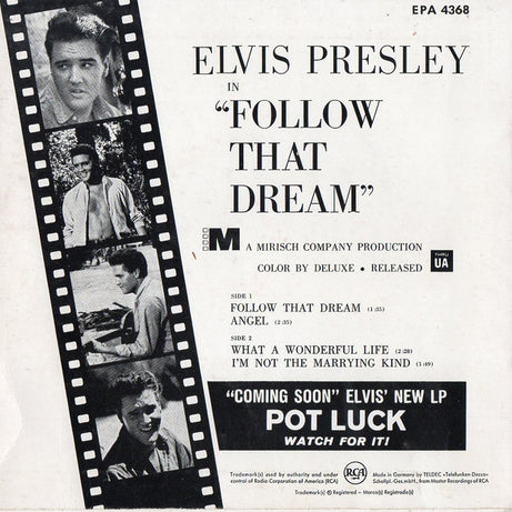 Elvis Presley : Elvis Presley In Follow That Dream (7", EP)