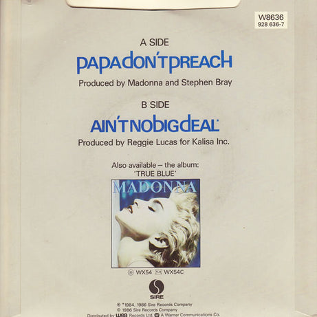 Madonna : Papa Don't Preach (7", Single, Gre)