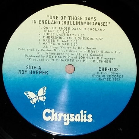 Roy Harper : One Of Those Days In England (Bullinamingvase) (LP, Album)