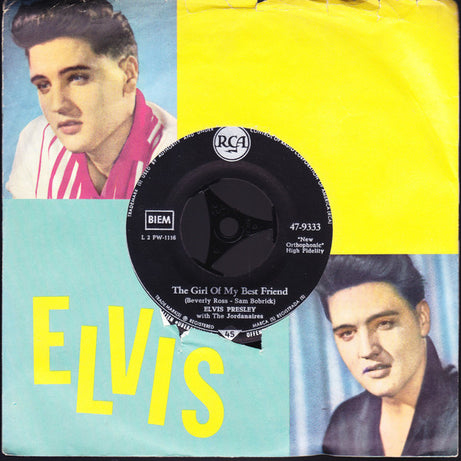 Elvis Presley With The Jordanaires : The Girl Of My Best Friend (7", Single, RP)