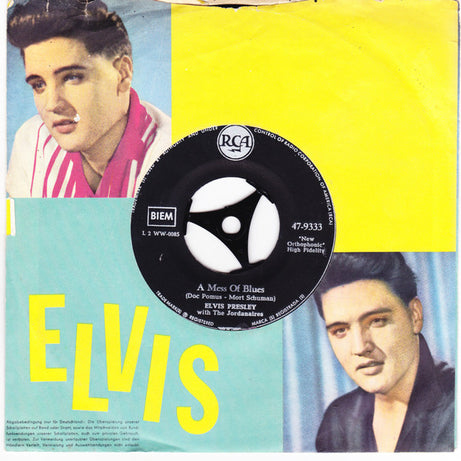Elvis Presley With The Jordanaires : The Girl Of My Best Friend (7", Single, RP)