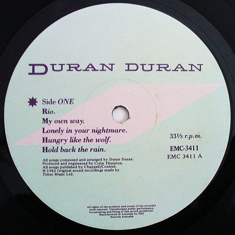 Duran Duran : Rio (LP, Album)