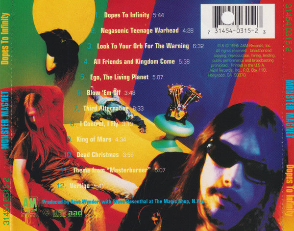 Monster Magnet : Dopes To Infinity (CD, Album, Promo)