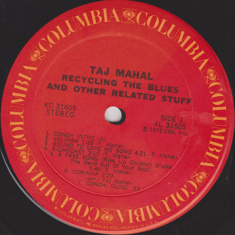 Taj Mahal : Recycling The Blues & Other Related Stuff (LP, Album, San)