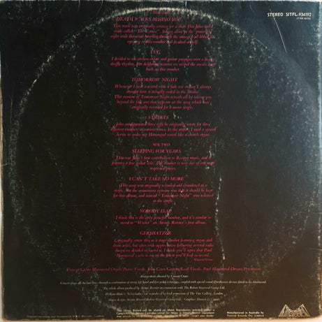 Atomic Rooster : Death Walks Behind You (LP, Album, RE, Gat)