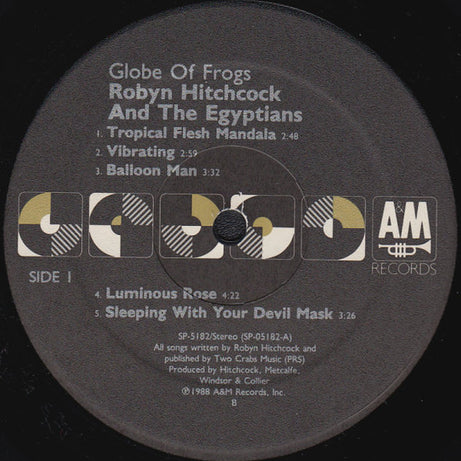 Robyn Hitchcock And The Egyptians* : Globe Of Frogs (LP, Album, EMW)