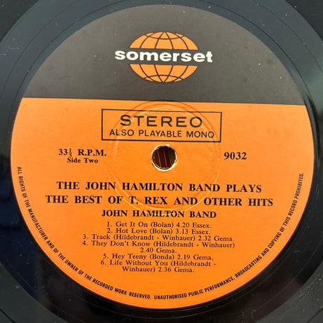 John Hamilton Band : Plays The Best Of T. Rex (LP)