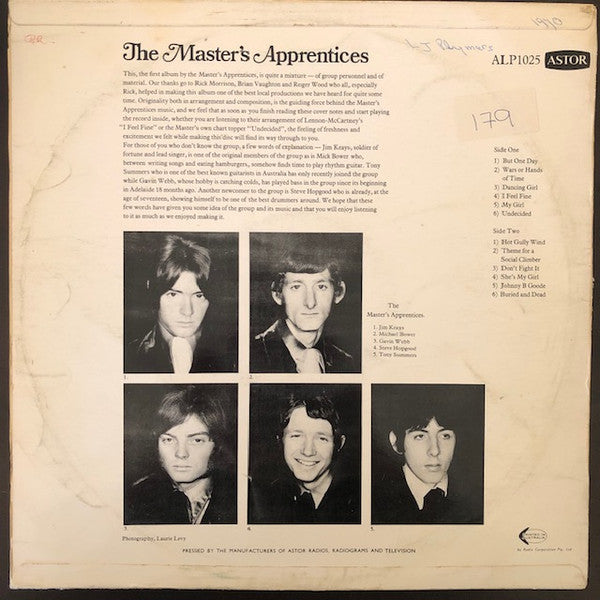 The Master's Apprentices : The Master's Apprentices (LP, Album)