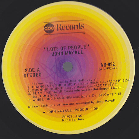 John Mayall : Lots Of People (LP, Album)