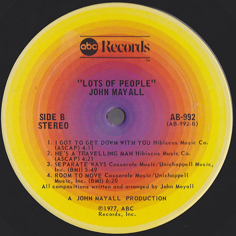 John Mayall : Lots Of People (LP, Album)