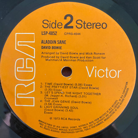 David Bowie : Aladdin Sane (LP, Album, Gat)