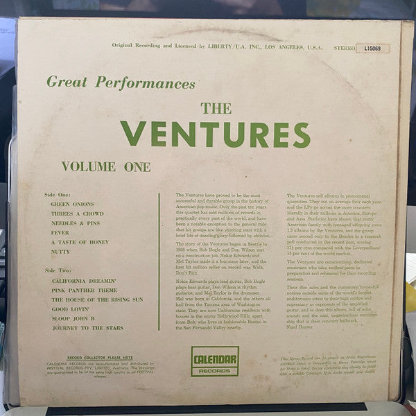 The Ventures : Great Performances Volume 1 (LP, Comp)