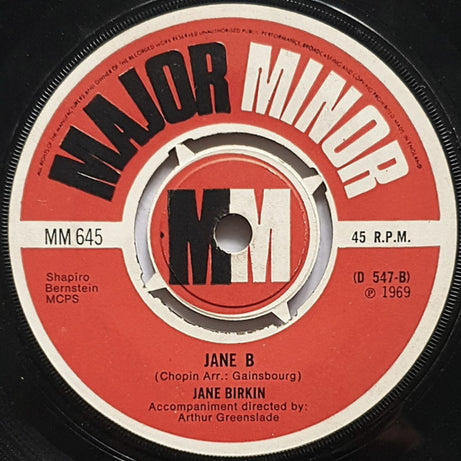 Jane Birkin & Serge Gainsbourg : Je T'aime...Moi Non Plus (7", Single)