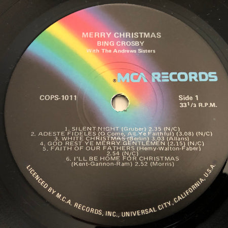 Bing Crosby : Merry Christmas (LP, Album, RE)