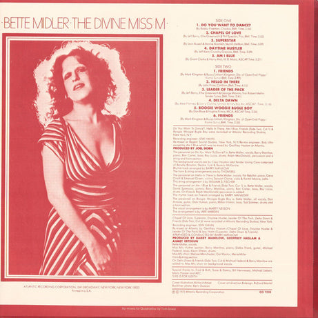 Bette Midler : The Divine Miss M (LP, Album, Quad)