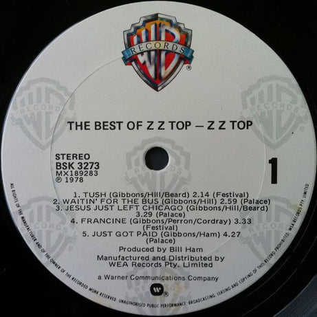 ZZ Top : The Best Of ZZ Top (LP, Comp, RE)