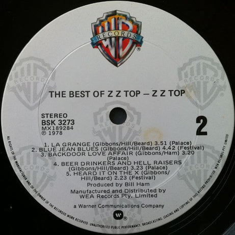 ZZ Top : The Best Of ZZ Top (LP, Comp, RE)