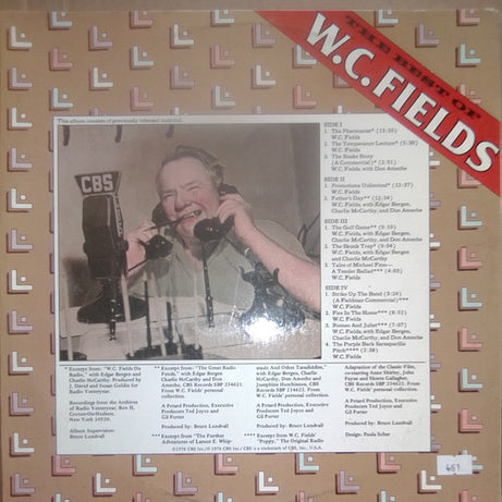 W.C. Fields : The Best Of W.C. Fields (2xLP, Comp, Mono, Promo)