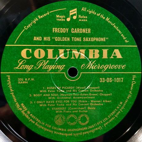 Freddy Gardner : Freddy Gardner And His Golden Tone Saxophone (10", Mono)