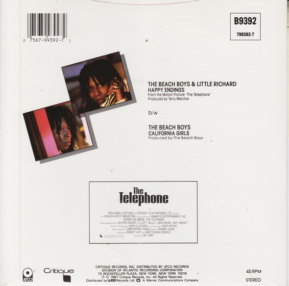The Beach Boys & Little Richard : Happy Endings (7", Single)