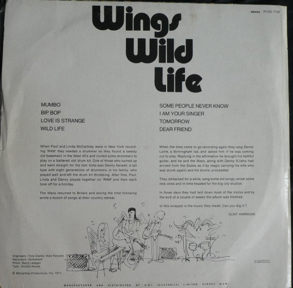 Wings (2) : Wild Life (LP, Album)
