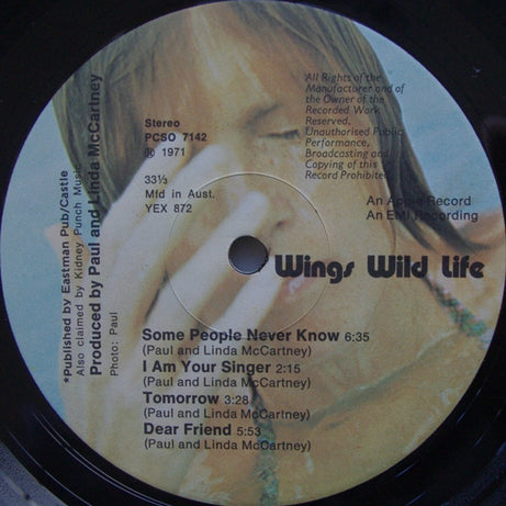 Wings (2) : Wild Life (LP, Album)