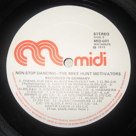 Mike Hunt & The Motivators : Non-Stop Dancing (LP, Album)