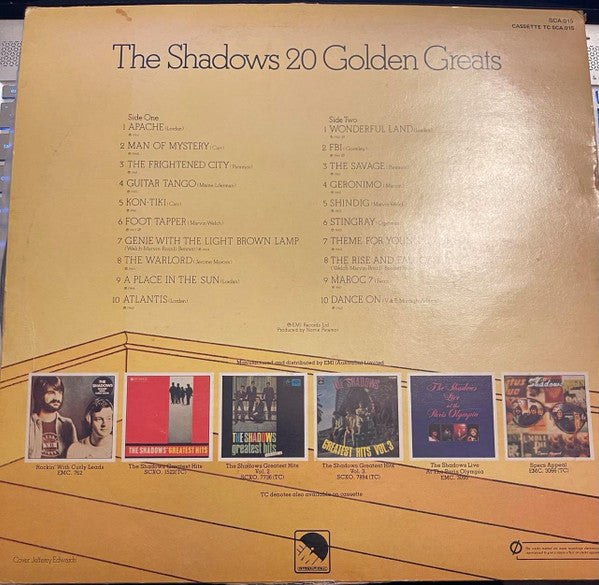 The Shadows : 20 Golden Greats (LP, Comp, RE, Pal)