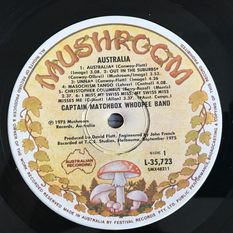 Captain Matchbox Whoopee Band : Australia (LP, Album, Gat)