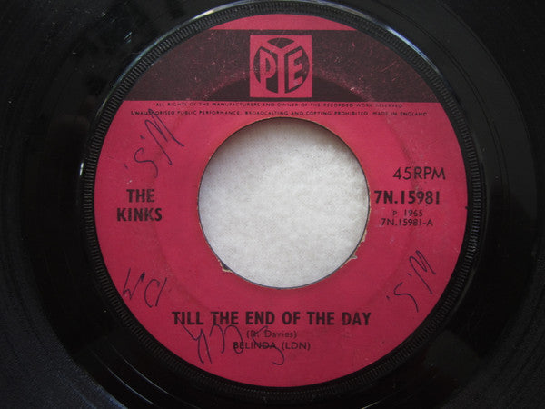 The Kinks : Till The End Of The Day (7", Single, Lar)