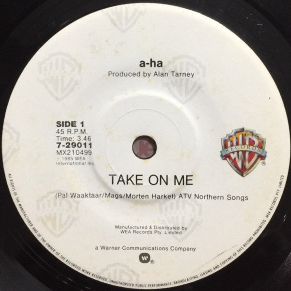 a-ha : Take On Me (7", Single)