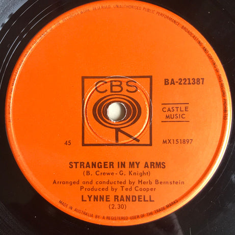 Lynne Randell : Ciao Baby / Stranger In My Arms (7", Single)