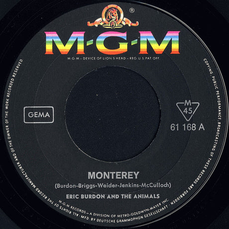 Eric Burdon And The Animals* : Monterey / Ain't That So (7", Single, Mono)