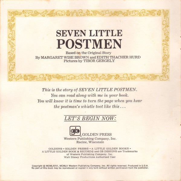Unknown Artist : Seven Little Postmen (7")