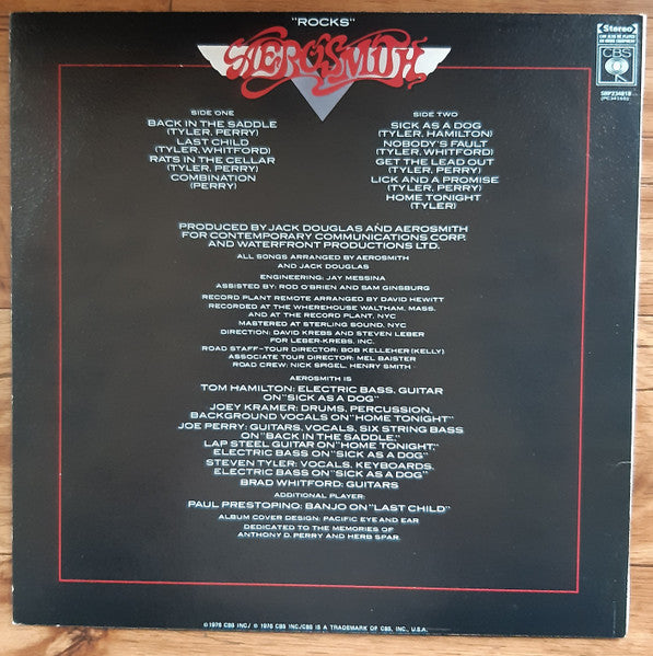 Aerosmith : Rocks (LP, Album)
