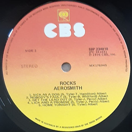 Aerosmith : Rocks (LP, Album)