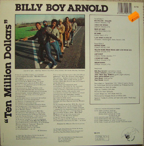 Billy Boy Arnold : Ten Million Dollars (LP)