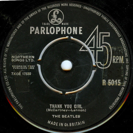 The Beatles : From Me To You (7", Single, Mono, RP)